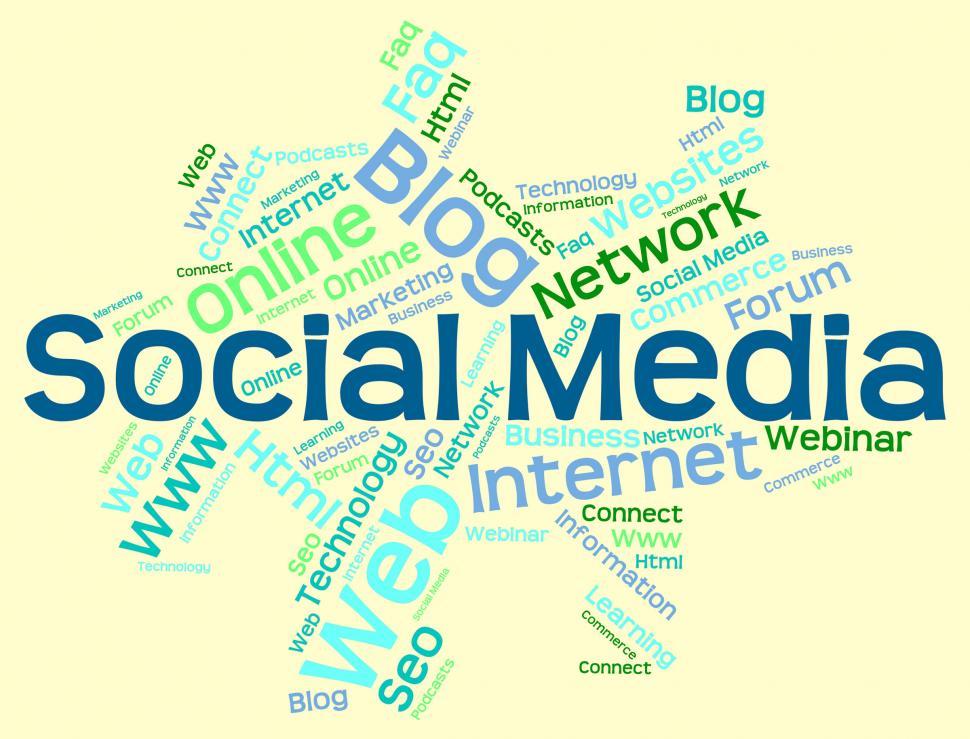 Free Image of Social Media Shows Wordcloud Word And Internet 