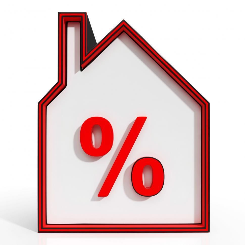Free Image of House And Percent Sign Displaying Investment Or Discount 