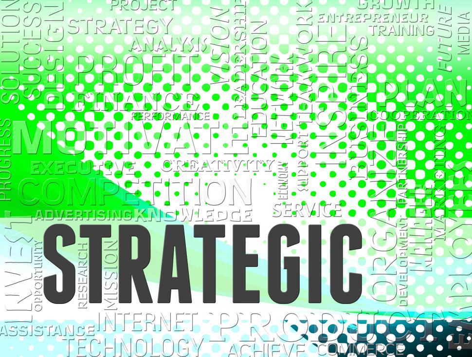 Free Image of Strategic Words Indicates Business Strategy And Plan 