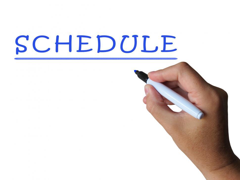 Free Image of Schedule Word Shows Planning Time And Tasks 