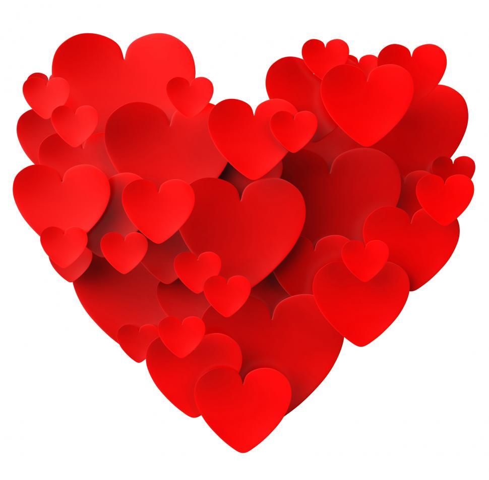 Free Image of Heart Made With Hearts Means Dating Loving And Engagement 