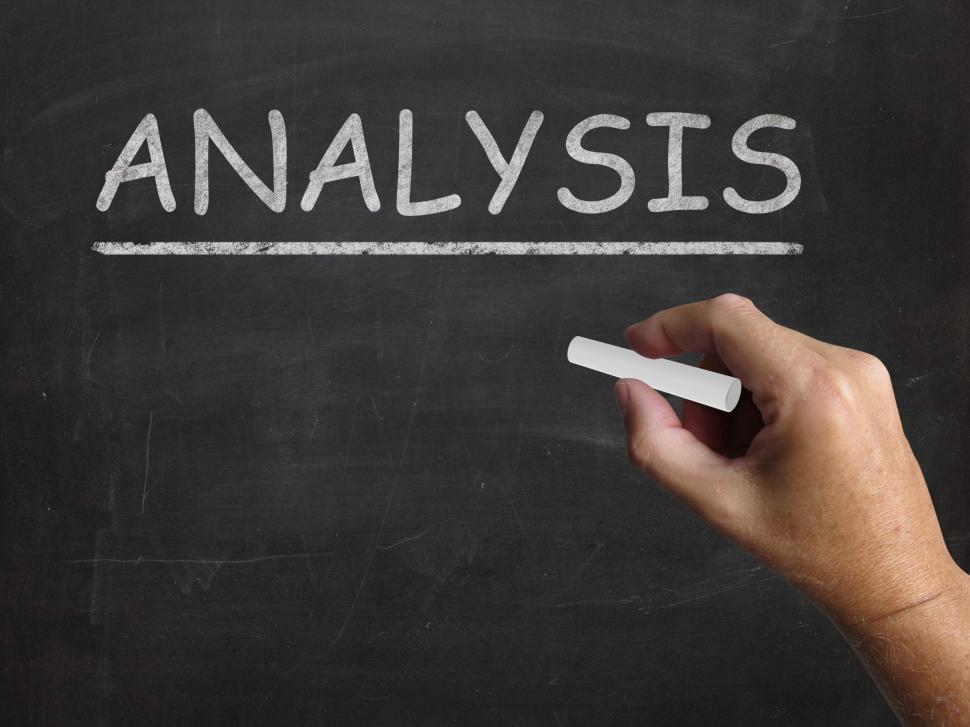 Free Image of Analysis Blackboard Shows Evaluating And Interpreting Informatio 