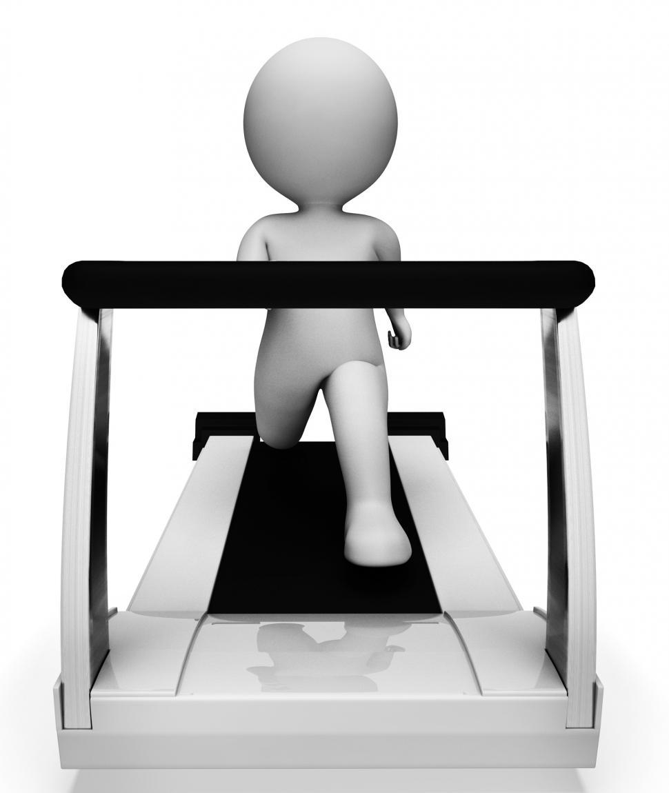 Free Image of Gym Running Shows Getting Fit And Exercised 3d Rendering 