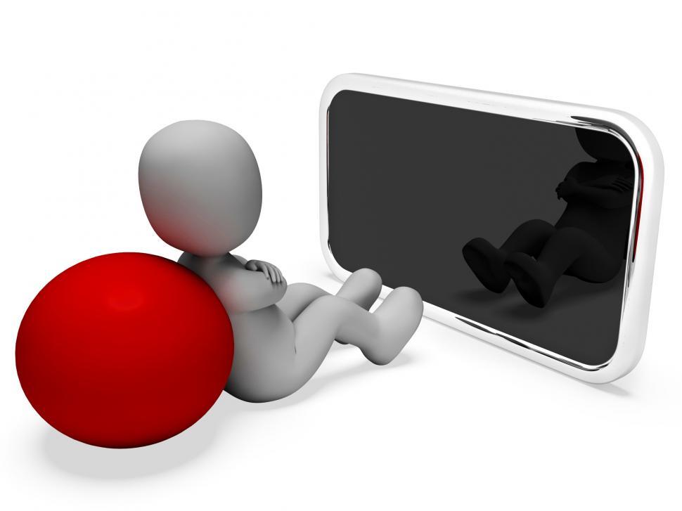 Free Image of Online Smartphone Represents World Wide Web And Man 3d Rendering 