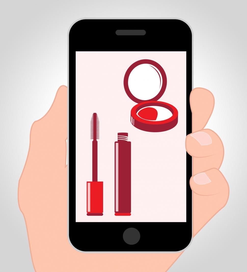 Free Image of Makeup Online Shows Cosmetic Portable And Mobile 