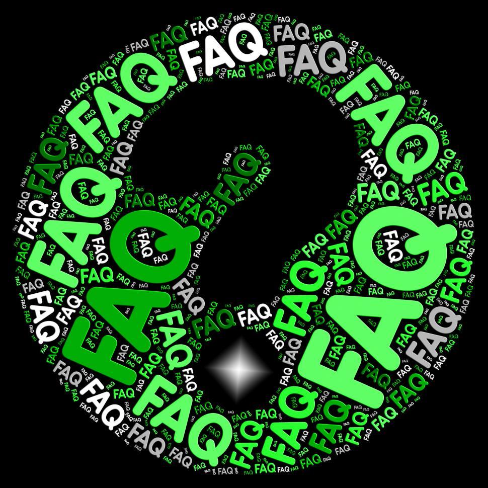 Free Image of Faq Question Mark Shows Frequently Asked Questions 