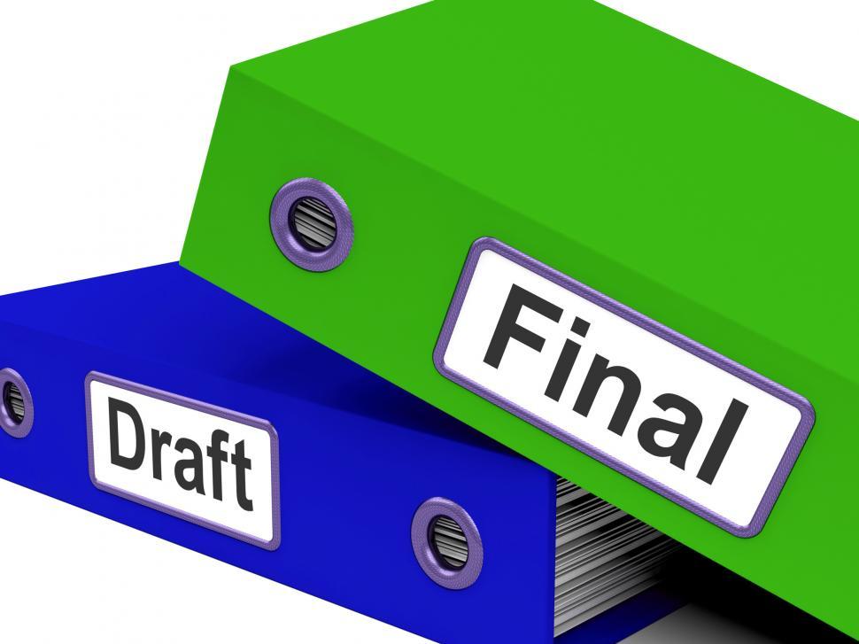 Free Image of Final Draft Folders Mean Edit And Rewrite Document 