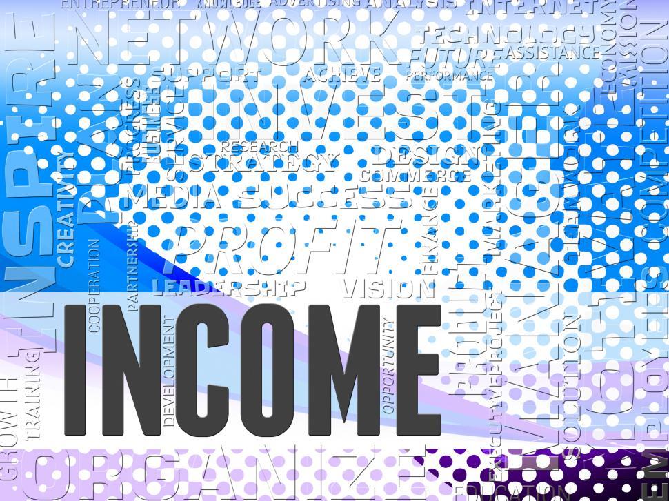 Free Image of Income Words Represent Wage Earnings And Incomes 