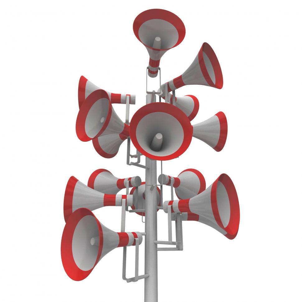 Free Image of Audio Equipment Outdoors Shows Loudhailers Loud Hailers Or Annou 