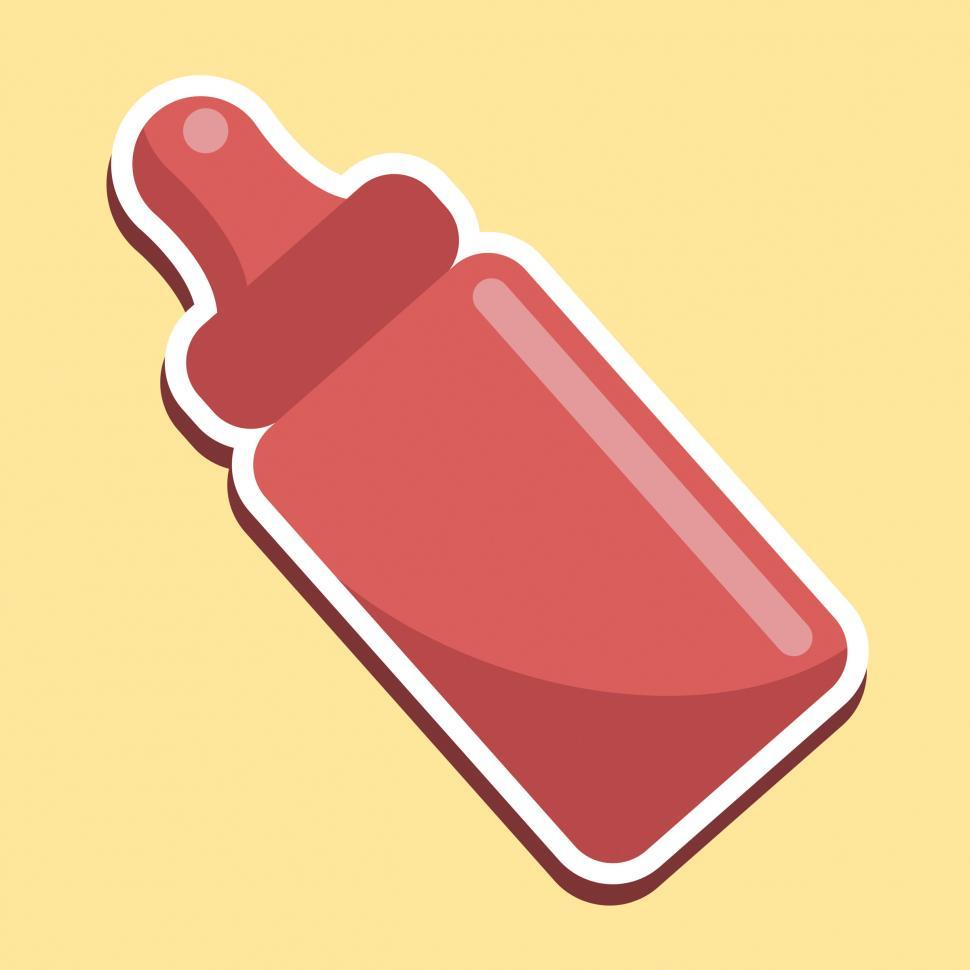 Free Image of Baby Bottle Icon Shows Symbol Plastic And Milk 