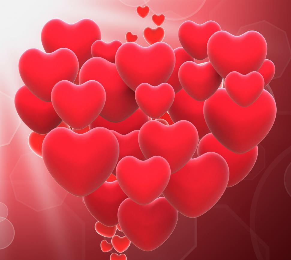 Free Image of Heart Made With Hearts Means Love Relationships Or Couples 