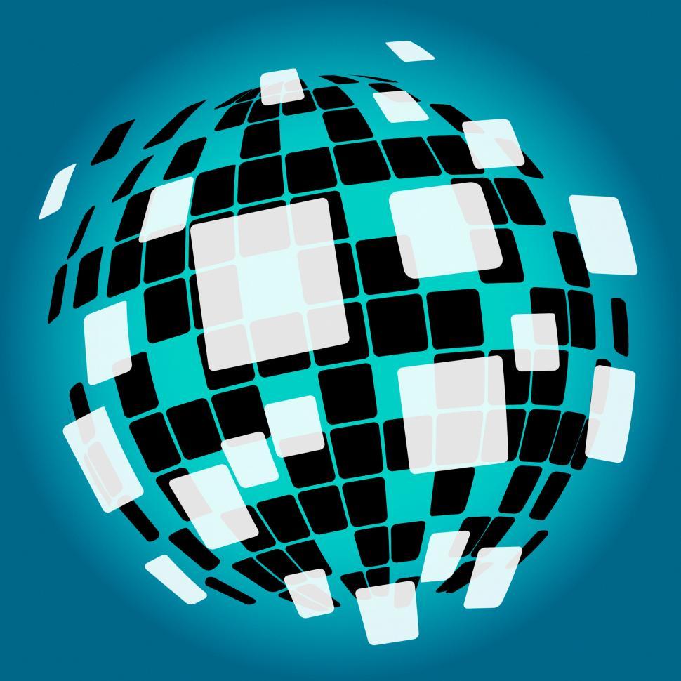 Free Image of Modern Disco Ball Background Means Nightlife Or Discos 