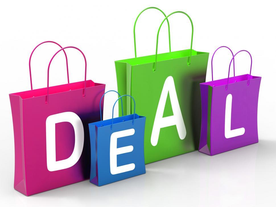 Free Image of Deal On Shopping Bags Shows Bargains And Promotions 