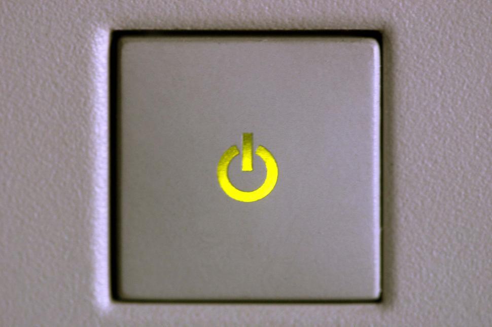 Free Image of Illuminated power button 