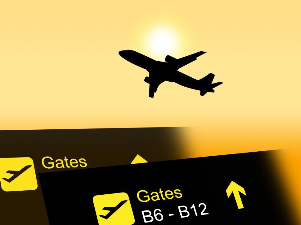 Free Image of Flight Vacation Indicates Transport Aeroplane And Departure 