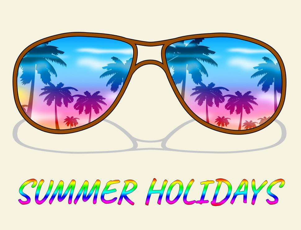 Free Image of Summer Holidays Glasses Represents Vacation Getaway And Break 