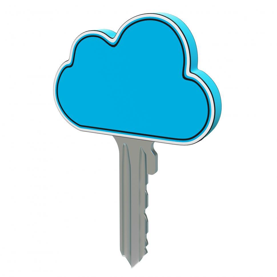 Free Image of Cloud Computing Key Showing Internet Security 