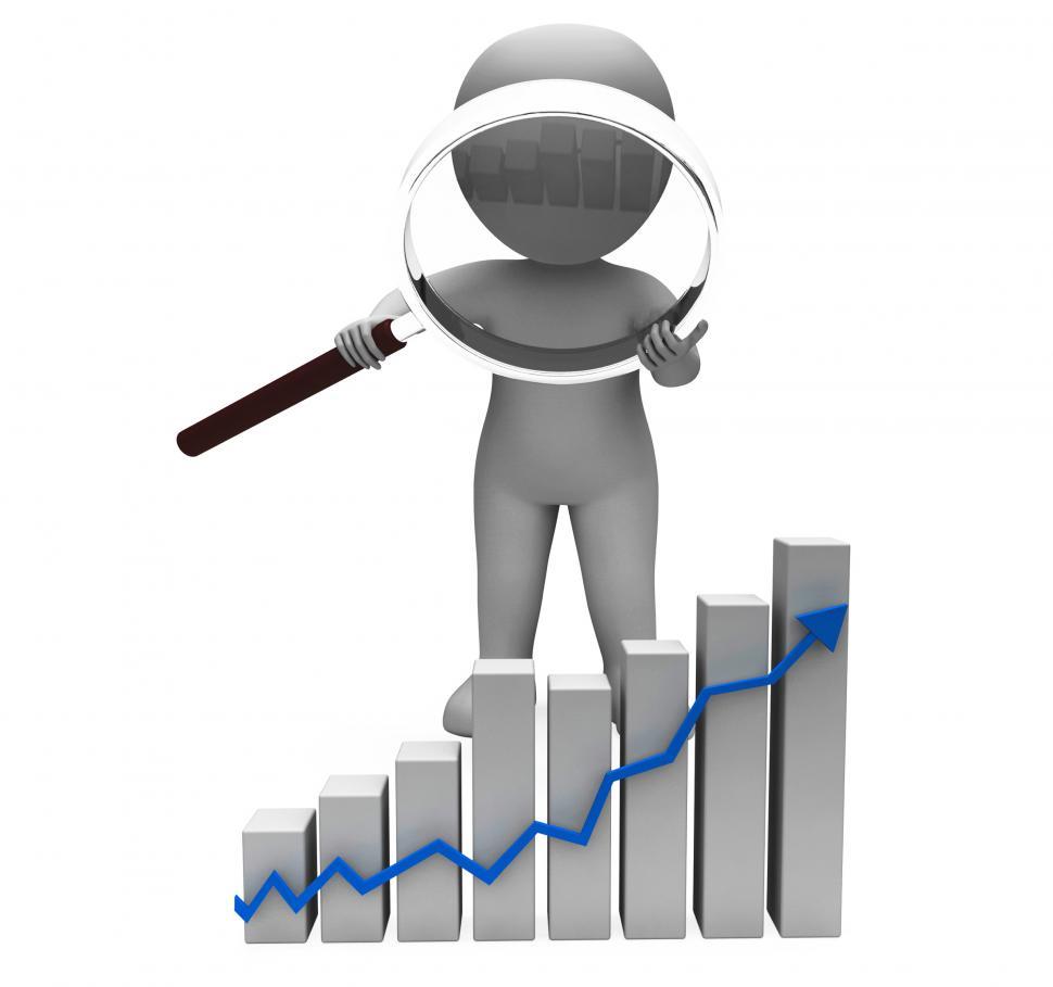 Free Image of Increasing Graph Arrow Character Shows Profit Income Rising 