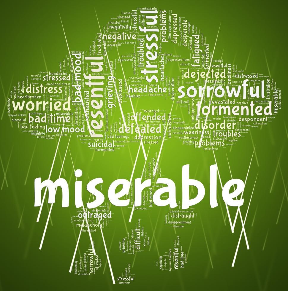 Free Image of Miserable Word Indicates Grief Stricken And Desolate 