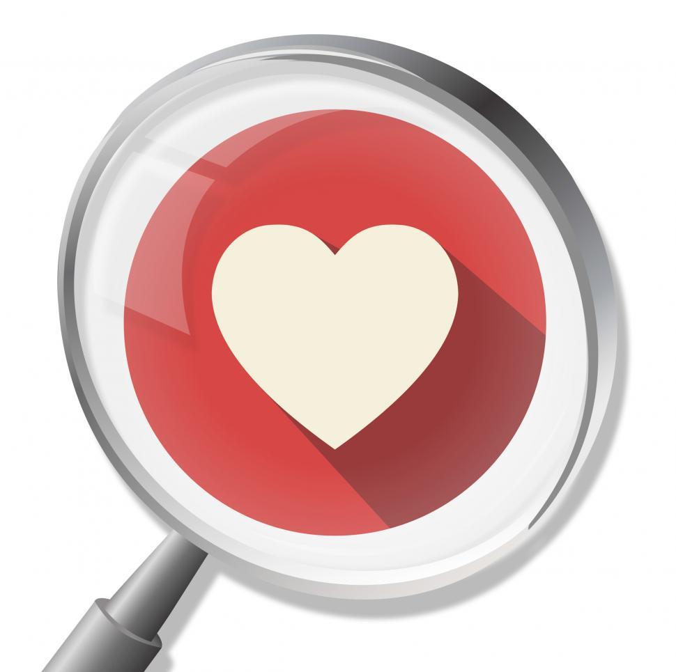 Free Image of Heart Magnifier Shows In Love And Healthcare 