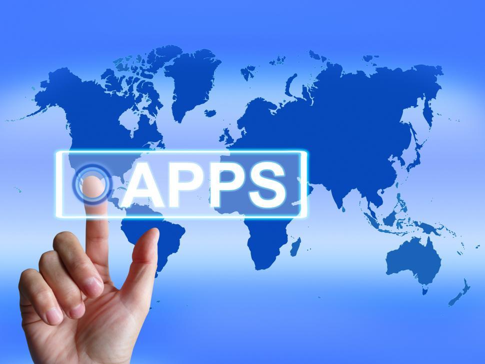 Free Image of Apps Map Represents International and Worldwide Applications 