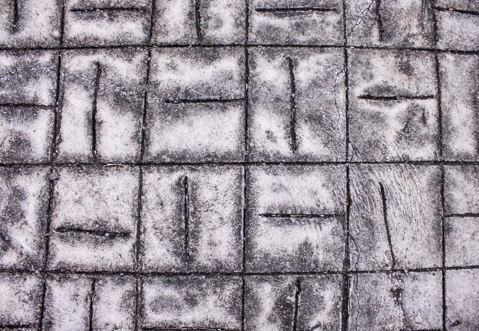 Free Image of Black and White Photo of a Brick Sidewalk 