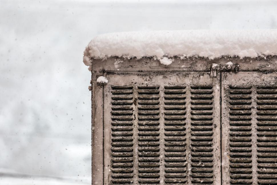 Free Image of Cooler covered in snow 
