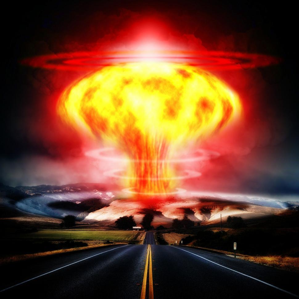 Free Image of Devastating Nuclear Explosion on Road 
