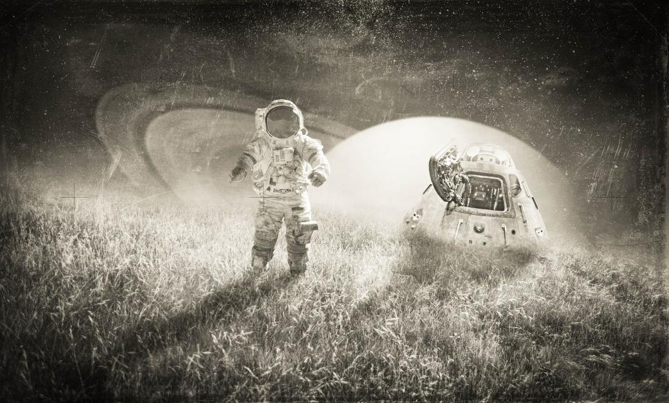 Free Image of Astronaut Standing in Field 