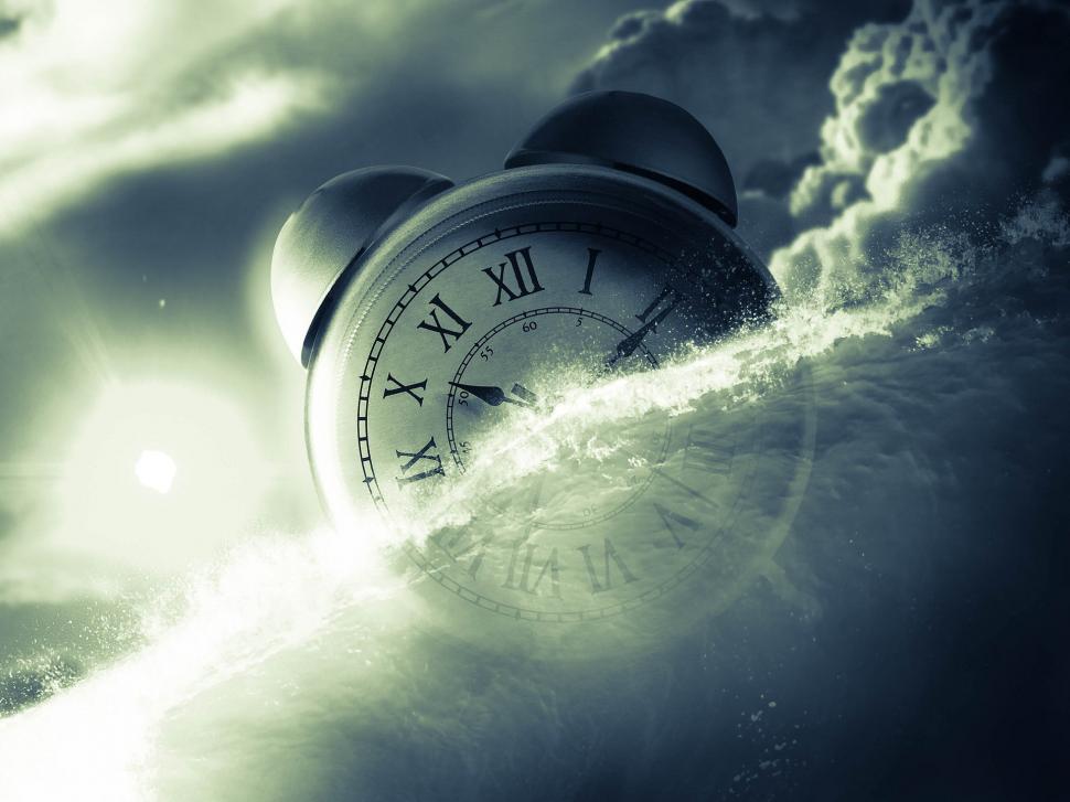 Free Image of Alarm Clock in the Midst of a Storm 