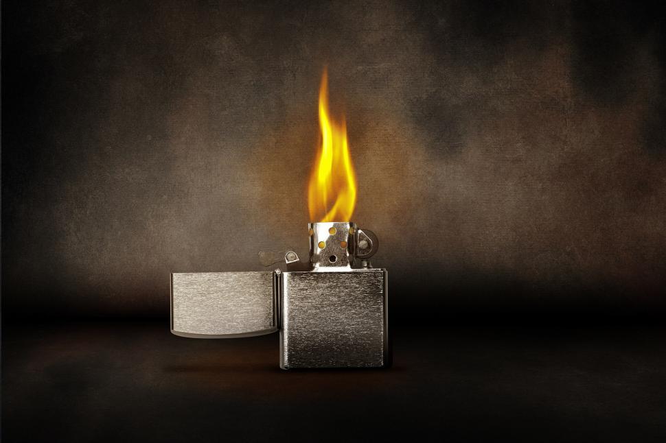 Free Image of Ignited Lighter With Flame 