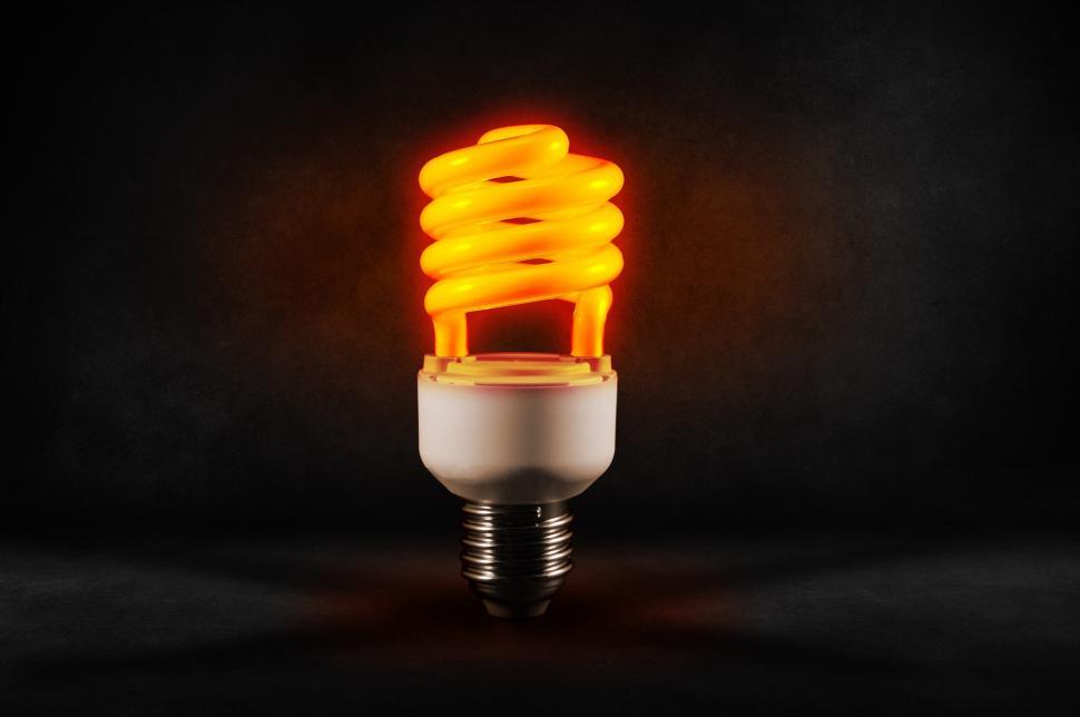 Free Image of Illuminated Light Bulb 