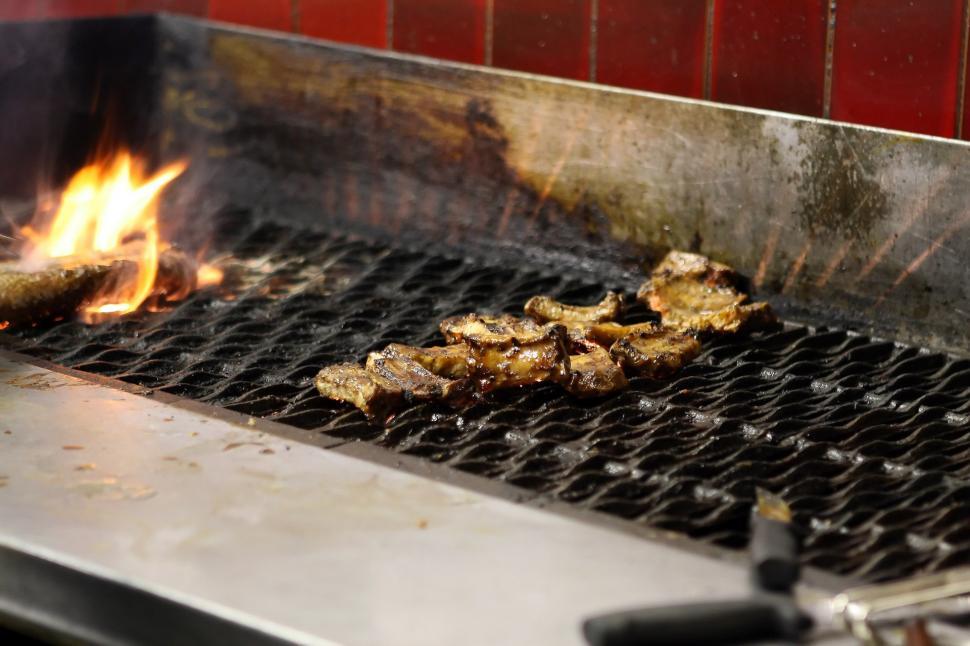 Free Image of Grill Cooking Various Foods 