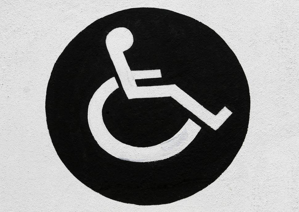 Free Image of Black and White Picture of a Wheelchair 