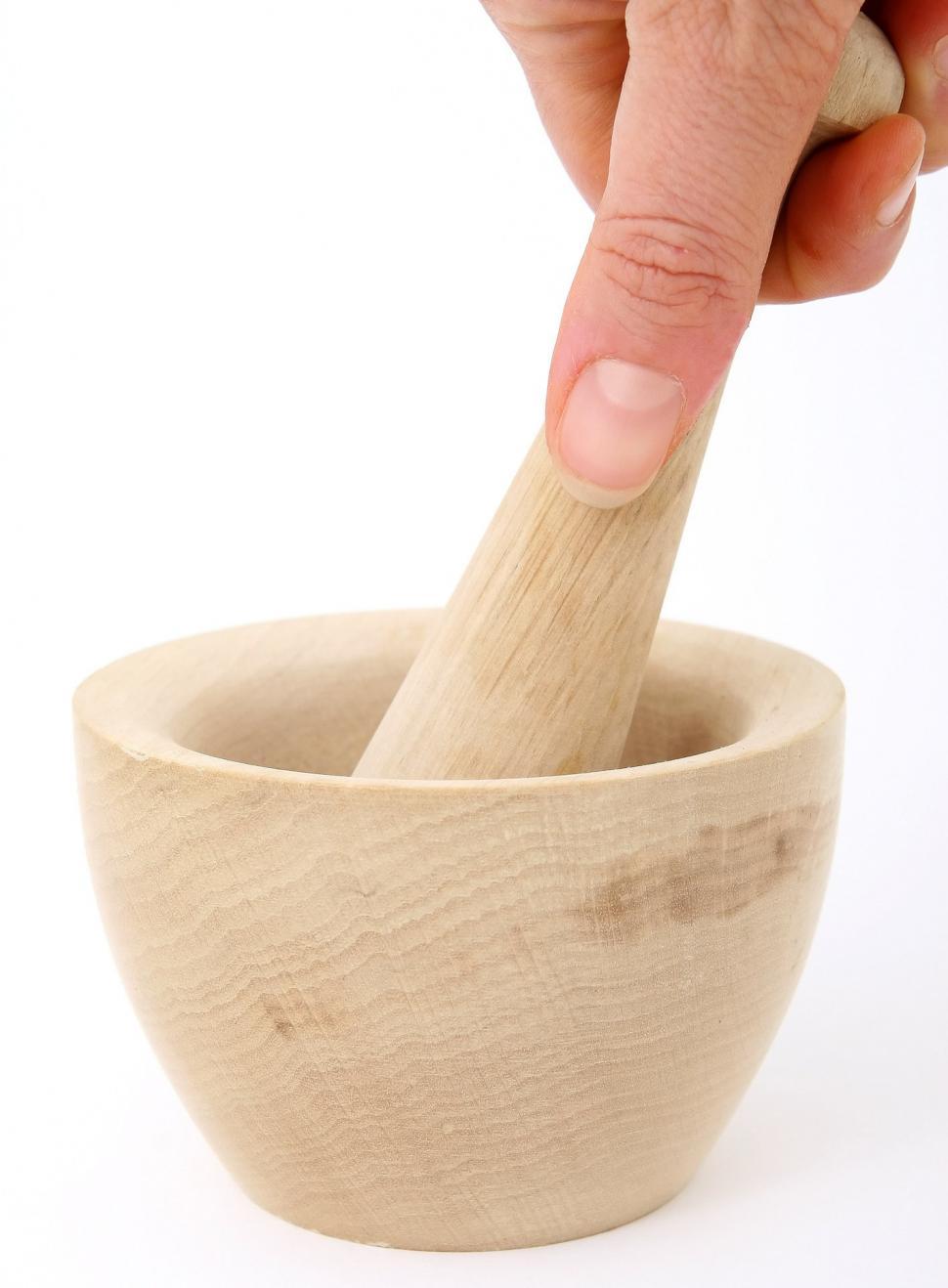 Free Image of mortar pestle mortar and pestle grind spice tools cooking utensil kitchen grinding 