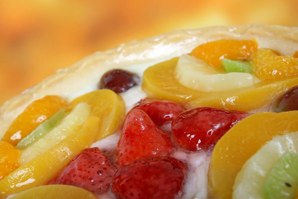 Free Image of Close Up of a Cake With Fruit Toppings 