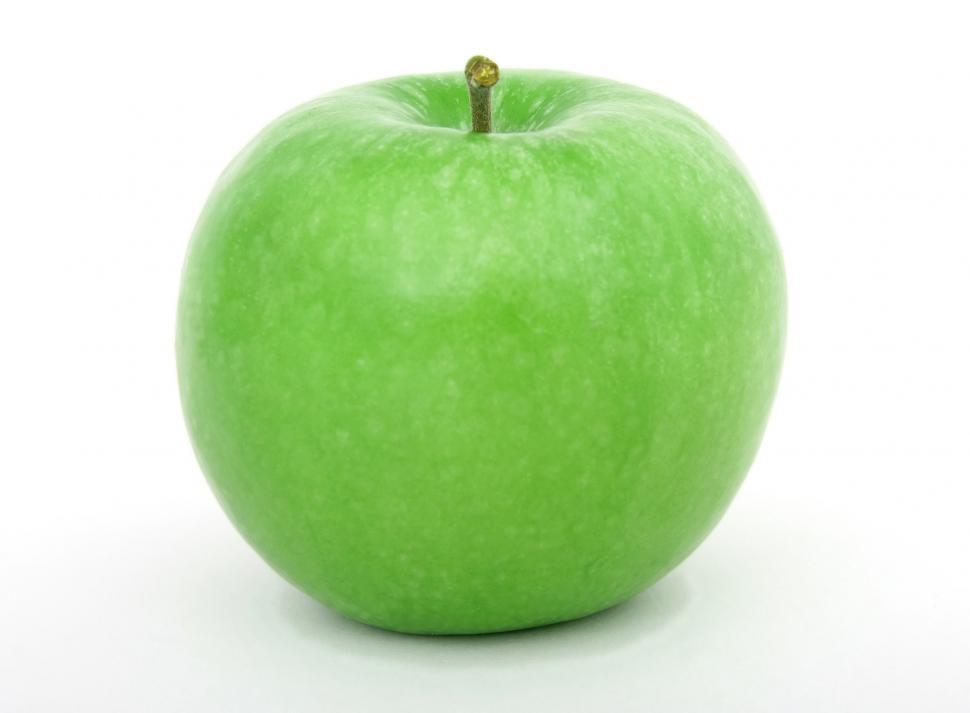 Free Image of Green Apple on White Table 