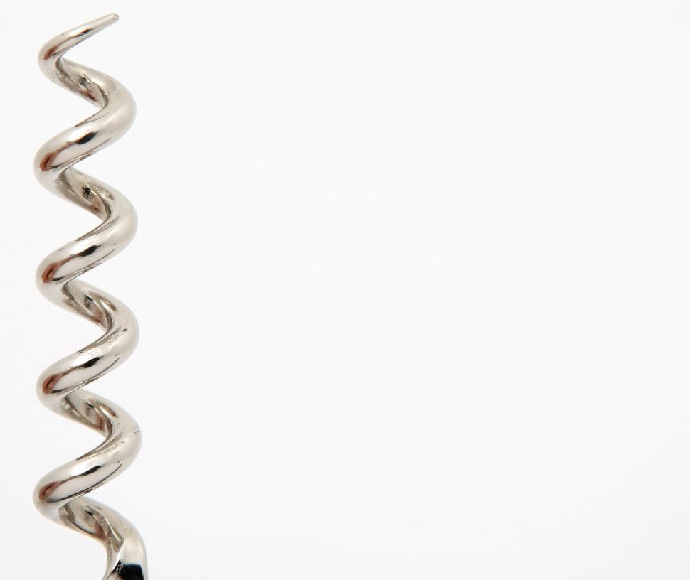 Free Image of Metal Spiral on White Background 