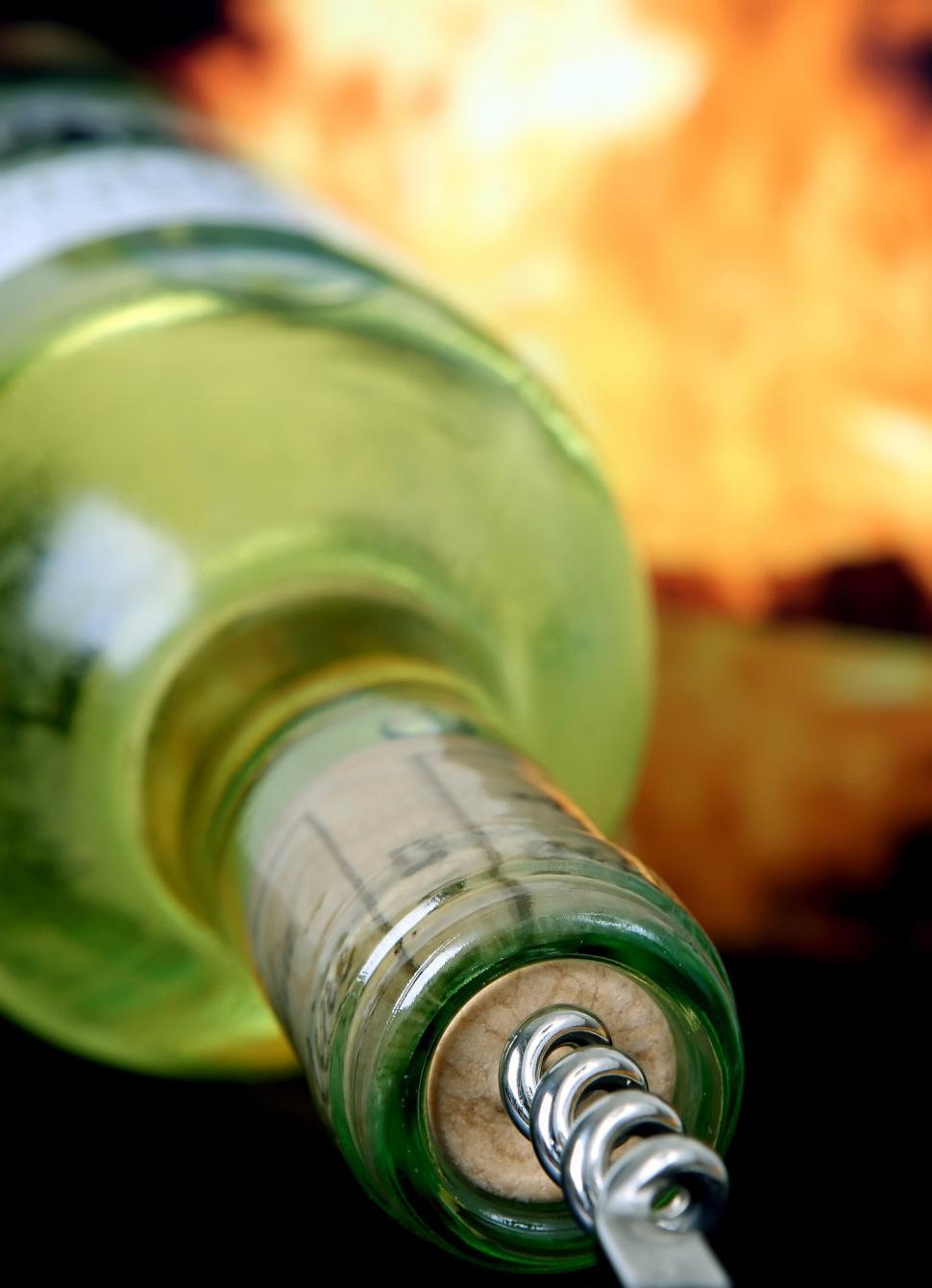 Free Image of Close Up of a Wine Bottle With a Cork 
