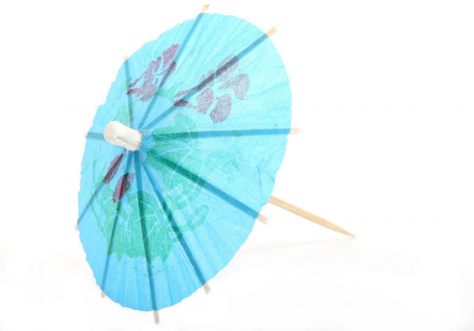 Free Image of Blue Umbrella With Stick 