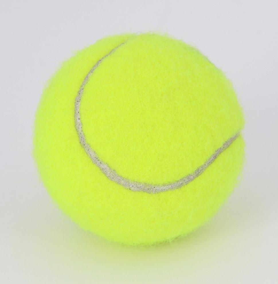 Free Image of Close Up of a Tennis Ball on a White Background 