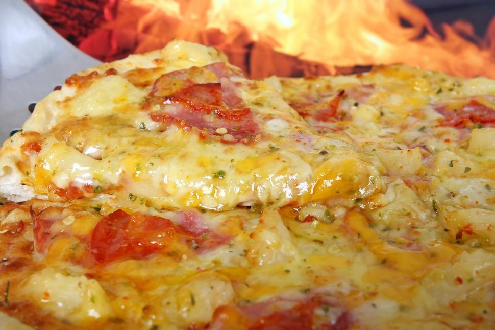 Free Image of Pizza On Plate Near Fire 