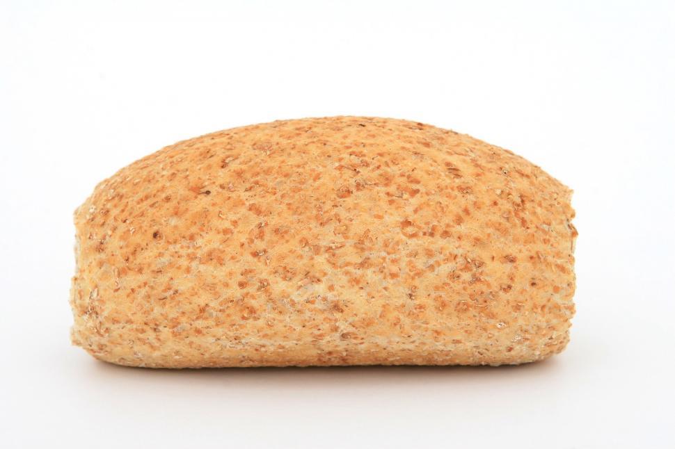 Free Image of A Piece of Bread on a White Background 