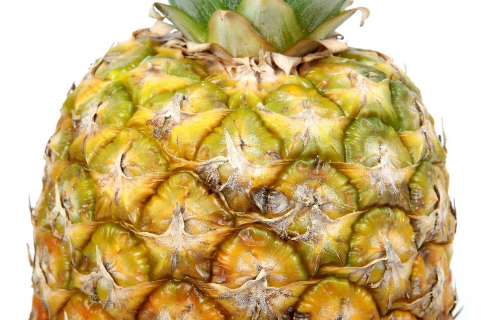 Free Image of Close Up of Pineapple on White Background 