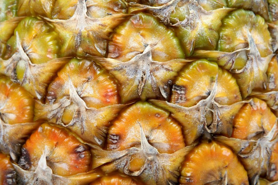 Free Image of Close Up of Pineapple Fruit With Many Seeds 