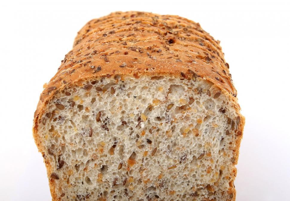 Free Image of Close-Up of a Loaf of Bread on a White Background 