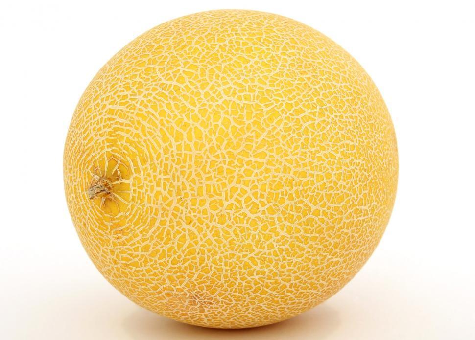 Free Image of Yellow Melon on White Table 