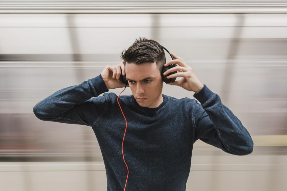 Free Image of Man Listening To Headphones 