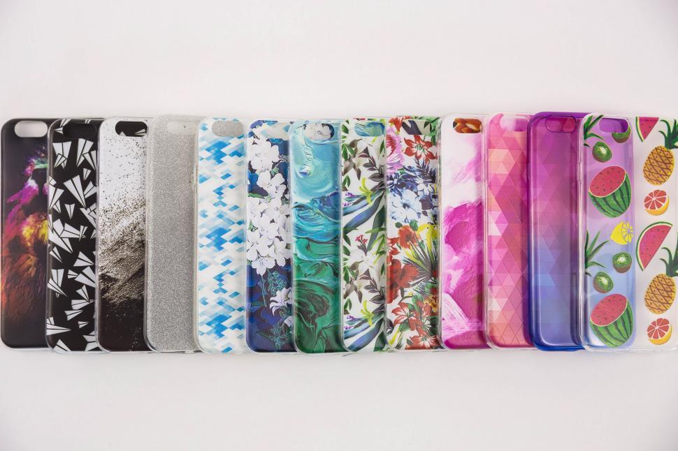 Free Image of Colorful Cellphone Cases 