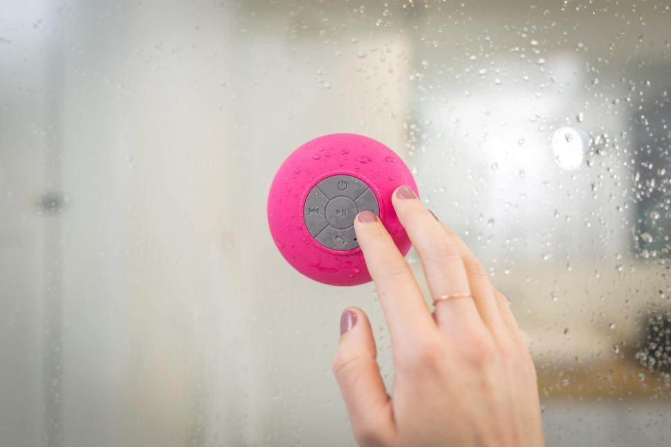 Free Image of Pink Shower Speaker 
